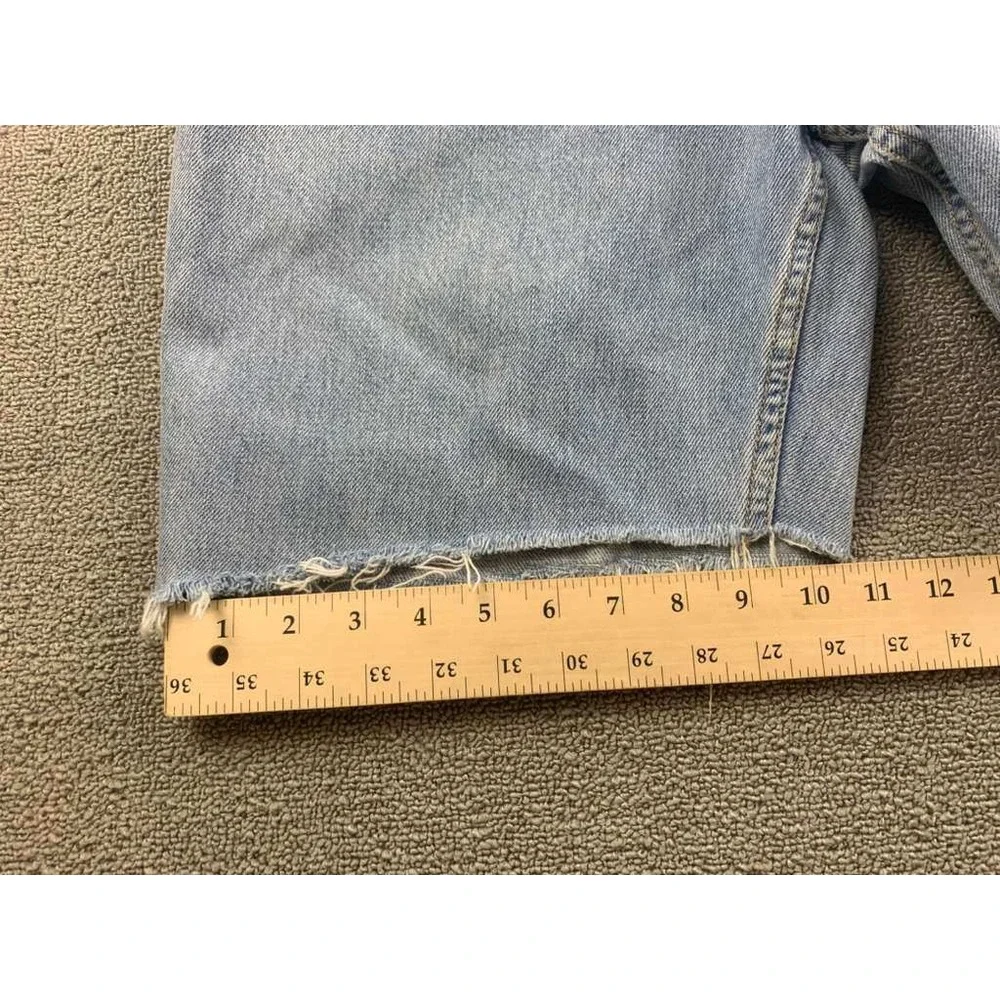 Levi's Wedgie Shorts Women 12L Light Wash High‎ Rise Button Fly DIY Cutoff